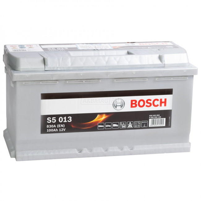 BOSCH S5 013 (100R), 830 А, 100 Ач, 0 091S50130