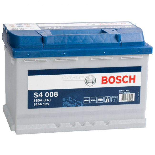 Аккумулятор bosch s4 008 74ah 680a 