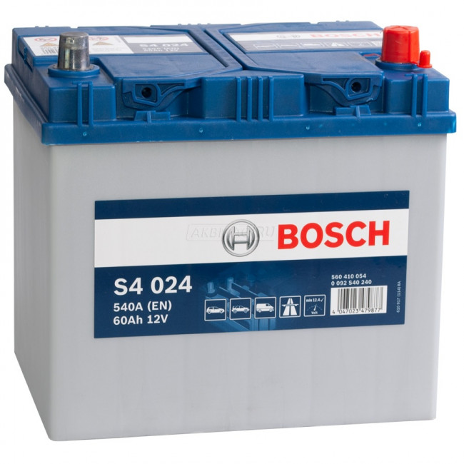 Аккумулятор bosch s4 024 60ah 540a