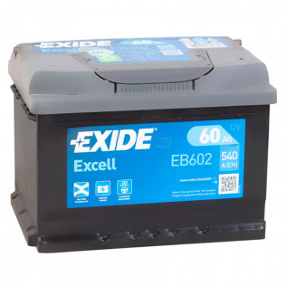 EXIDE Excell EB602 (60R), 540 А, 60 Ач