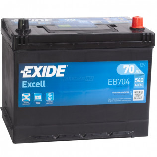 EXIDE Excell EB704 (70R), 540 А, 70 Ач