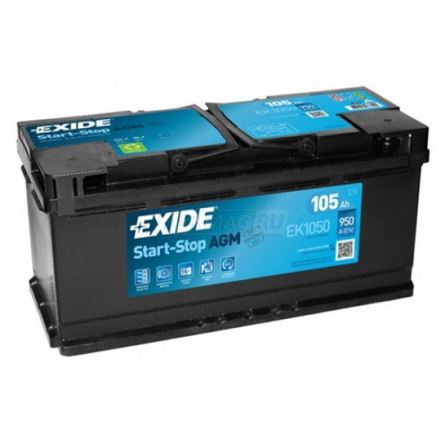 EXIDE Start-Stop AGM EK1050 (105R), 950 А, 105 Ач