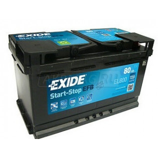 EXIDE Start-Stop EFB EL800 (80R), 720 А, 80 Ач