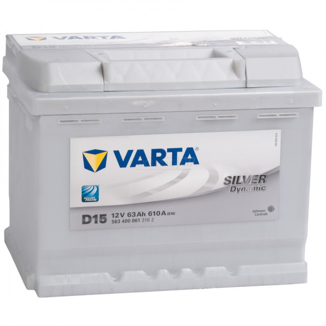 VARTA Silver D15 (63R), 610 А, 63 Ач, 5634000613162