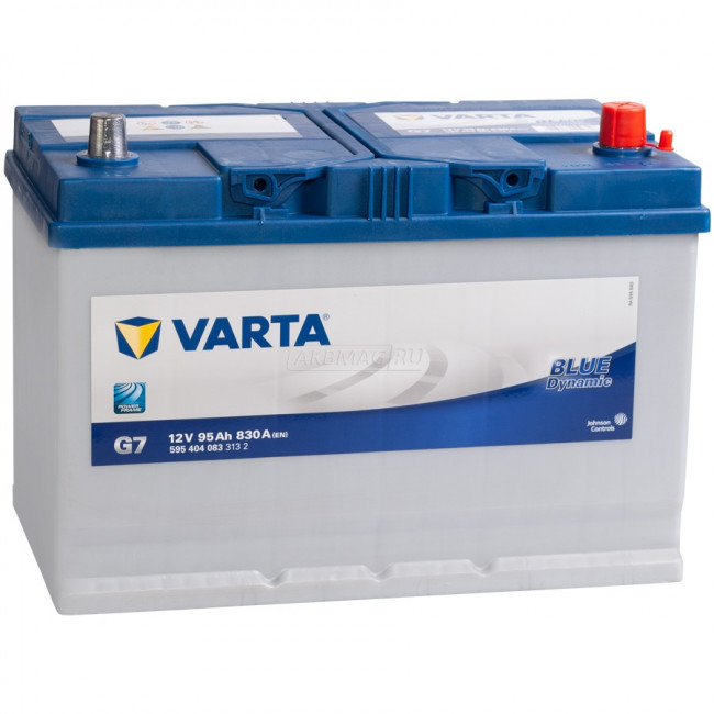 VARTA Blue G7 (95R), 830 А, 95 Ач, 5954040833132